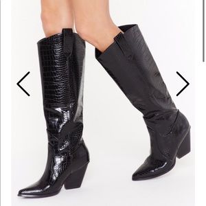 BRAND NEW TALL CROC BOOTS